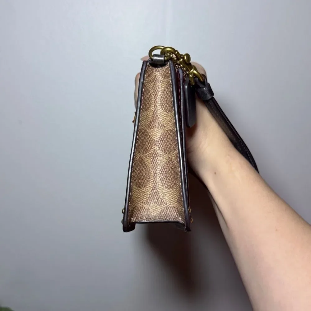Coach Dreamer Wristlet  Elegant Burgundy and Gray Wristlet